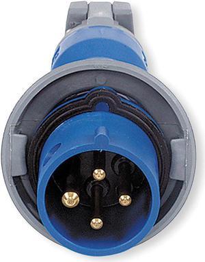 HUBBELL WIRING DEVICE-KELLEMS HBL420P9W Watertight Pin & Sleeve Plug, 20 A,