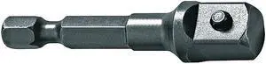 Hex Extensions, 3/8 in (male square); 1/4 in (male hex) drive, 2 in