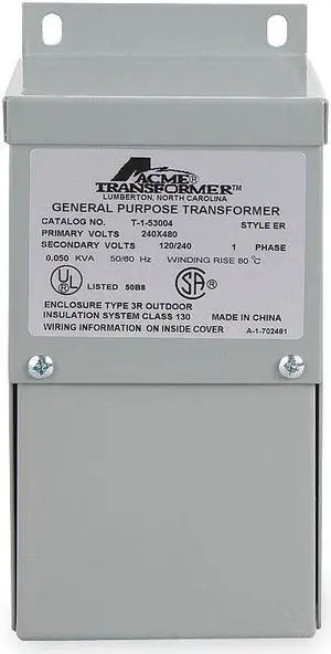 ACME ELECTRIC T279742S Transformer,2kVA,120/240V,Wall