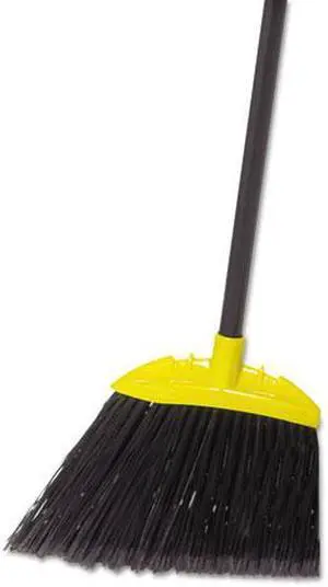 Rubbermaid - FG638906BLA - Jumbo Smooth Sweep Angled Broom, 46 Handle, Black/Yellow, 6/Carton