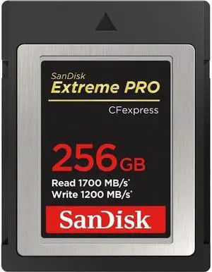 SanDisk - SDCFE-256G-ANCIN - SanDisk Extreme PRO 256 GB CFexpress Card Type B - 1.66 GB/s Read - 1.17 GB/s Write -