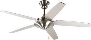 AirPro Ceiling Fan, 5-Blade, Brushed Nickel, Silver/Natural Cherry Blades, 54"W (P2530-09 1KEZG)