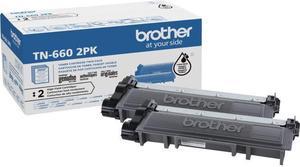 Brother TN660 High Yield Black Toner Cartridge (2-Pack)