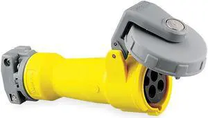 HUBBELL WIRING DEVICE-KELLEMS HBL320C4W Watertight Pin & Sleeve Connector, 20