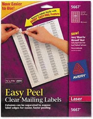 Avery Label,Lsr,1/2x1.75,2m/Bx 5667