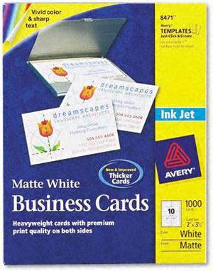 Avery Card,Busins,Ij,1000bx,Wht 8471