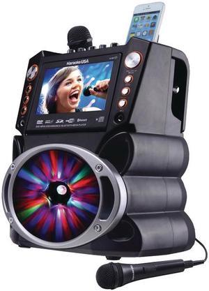 KARAOKE USA(TM) GF846 Bluetooth Karaoke Machine with Synchronized LEDs
