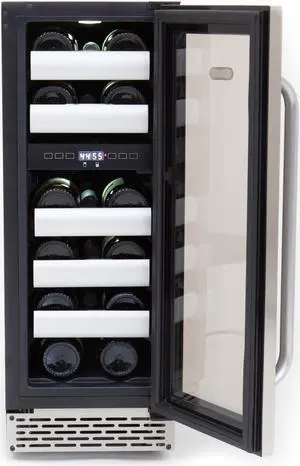 Whynter BWR-171DS Elite 17 Bottle Seamless Stainless Steel Door Dual Zone Built-in Wine Refrigerator