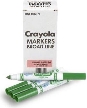 Crayola Bulk Ultra-Clean Washable Markers, Conical Tip-Green 58-7800-044