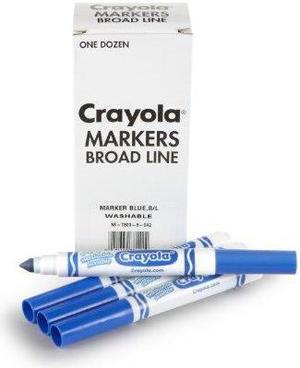 Crayola Bulk Ultra-Clean Washable Markers, Conical Tip-Blue 58-7800-042