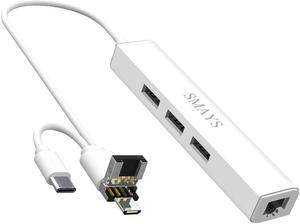 USB OTG Cable to HUB, and Wired LAN Ethernet Adapter for Linux Macs Windows Laptop, Android Tablet, Macbook Air - USB2, Micro USB, USB C  Expand to Multi-USB