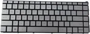 Silver Backlit Keyboard for HP Spectre 13-W 13T-W Laptops