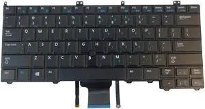 Backlit Keyboard w/ Pointer for Dell Latitude E7440 - Replaces 8PP00