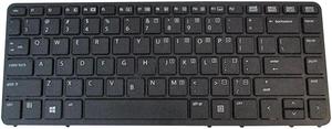 Keyboard w/ Black Frame for HP EliteBook 840 G1 840 G2 850 G1 850 G2 Laptops - Non-Backlit - No Pointer Version