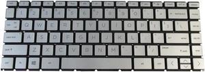 Silver Backlit Keyboard for HP Pavilion 14-CD 14T-CD 14M-CD 14-CE Laptops