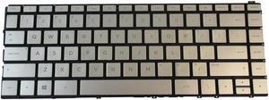 Backlit Gold Keyboard for HP Envy 13-AD Laptops