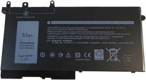 Battery for Dell Latitude 5280 5290 5480 5490 5491 5495 5580 5590 5591 Laptops 11.4V 51Wh - Replaces 93FTF 83XPC DJWGP D4CMT