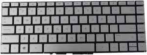 Backlit Keyboard for HP Pavilion 14-BA 14M-BA 14T-BA Laptops - Silver Version