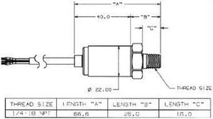 Maretron Pressure Transducer 0 to 5 PSI Maretron Pressure Transducer 0 to 5 PSI