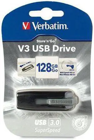 Verbatim 128gb Store N Go V3 USB 3.0 Bk - 49189