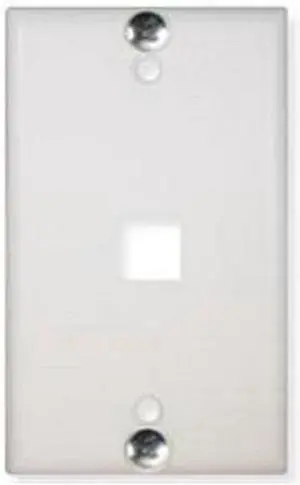 WALL PLATE, PHONE, FLUSH, 1-PORT, WHITE - ICC-IC107FFWWH