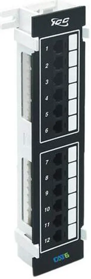 PATCH PANEL, VERTICAL, CAT 6, 12-PORT - ICC-ICMPP12V60