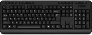 DESKTOP MULTIMEDIA PS/2 BLACK KEYBOARD - AKB-132PB