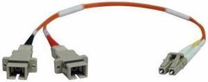 TRIPP LITE 0.3M DUPLEX MULTIMODE FIBER OPTIC 62.5/125 ADAPTER LC/SC M/F 1FT 1' 0.3 METER - NETWORK CABLE - 1 FT - ORANGE