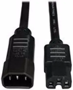 Tripp Lite Heavy-duty P018-002 - Power Cable (100-250 Vac) - Iec 320 En 60320 C14 - Iec 320 En 60320 C15 - 2 Ft - Black - P018-002