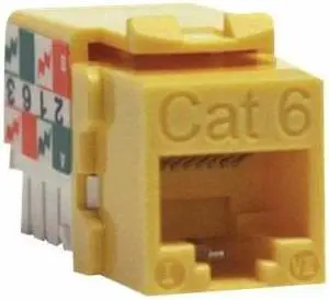 Tripp Lite Cat6/Cat5e 110 Punch Down Keystone Jack - Modular Insert - N238-001-YW