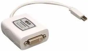 Tripp Lite Mini Displayport to Dvi Adapter Video Converter for Mac/Pc Mini Dp to Dvi-i Video Converter - White - P137-06N-DVI
