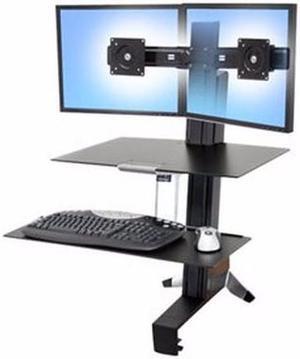 Ergotron Workfit-s Dual with Worksurface+ - Stand - 33-349-200