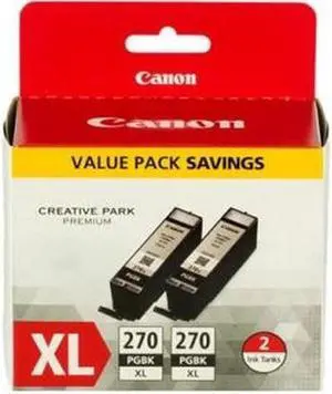 Canon '0319C005' The PGI-270 Pigment based Inks deliver sharp, crisp and dark text. Genuine Canon ink tanks allow you to access free exciting premium content via Creative Park Premium, and the smart L