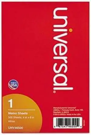 Universal Loose White Memo Sheets - UNV46500