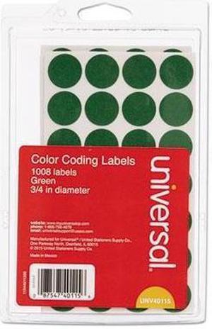 Universal Self-Adhesive Removable Color-Coding Labels - UNV40115