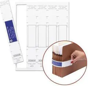 Viewables Pocket Label Pulls, 1.63 x 10.13, White, 5/Sheet, 9 Sheets/Pack 68001