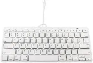 iMicro YBK-S0808 MFI Certified 8-PIN APPLE Keyboard for IPHONE and IPAD (White) - YBK-S0808