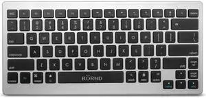 Bornd B33 Wireless Bluetooth 3.0 Keyboard for PC/ipad 1,2,3, Mini/Tablet/Smart Phone (Silver) - B33 SILVER Bornd B33 Wireless Bluetooth 3.0 Keyboard for PC/ipad 1,2,3, Mini/Tablet/Smart Phone (Silver) - B33 SILVER