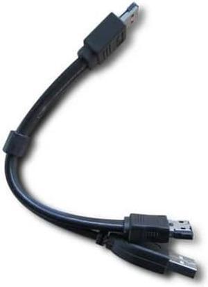 6 Inch Esatap To Esata And Usb Cable (Black)