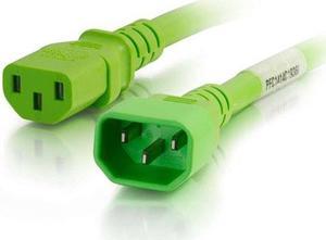 C2G 17507 18 AWG Power Cord - C14 to C13, Green (6 Feet, 1.82 Meters)
