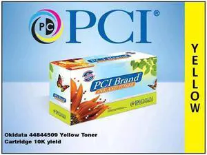 Pci Pci Brand Okidata 44844509 Yellow Toner Cartridge 10k Yield For Okidata C831, Ok - 44844509-PCI