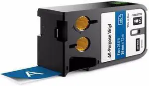 Dymo 24 Mm All-purpose Vinyl, White On Blue - 1868778