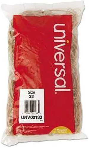 Universal Rubber Band, 3-1/2 In., Sz 33, Beige, PK640 33 Beige  Rubber  UNV00133