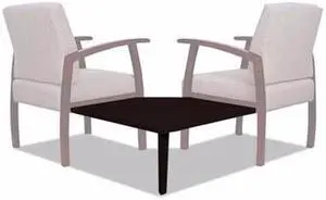 Alera Reception Lounge 700 Series Gang Table, Corner, 27 1/2 x 27 1/2, Mahogany