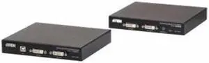 ATEN USB DVI Dual View HDBaseT 2.0 KVM Extender 1920 x 1200 @100 m-TAA Compliant