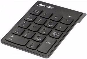 NUMERIC WIRELESS USB KEYPAD, WITH USB MICRO RECEVIER, 18 FULL-SIZE KEYS, BLACK .