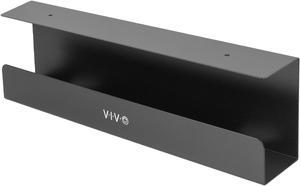 vivo Black 60 inch Under Desk Privacy and Cable Management Organizer Sleeve Wire Hider Kit Panel System DESK-SKIRT-60