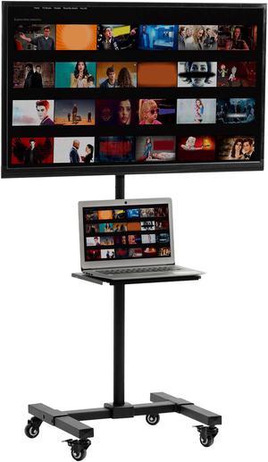 VIVO Foldable Easel 43 to 65 inch Screen Studio TV Floor Stand, Collapsible  Tripod Base, Dark Walnut Legs, STAND-TV65F 