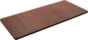 VIVO Dark Walnut 71 x 30 inch Universal 3 Segment Table Top for Standard & Sit Stand Desk Frames (DESK-TOP72-30D)