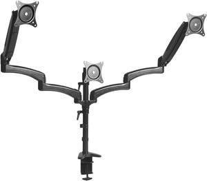 VIVO Triple Monitor Desk Mount, 2 Pneumatic Arms + 1 Fixed, Heavy Duty, Adjustable, 3 Screens up to 32" (STAND-V103G)